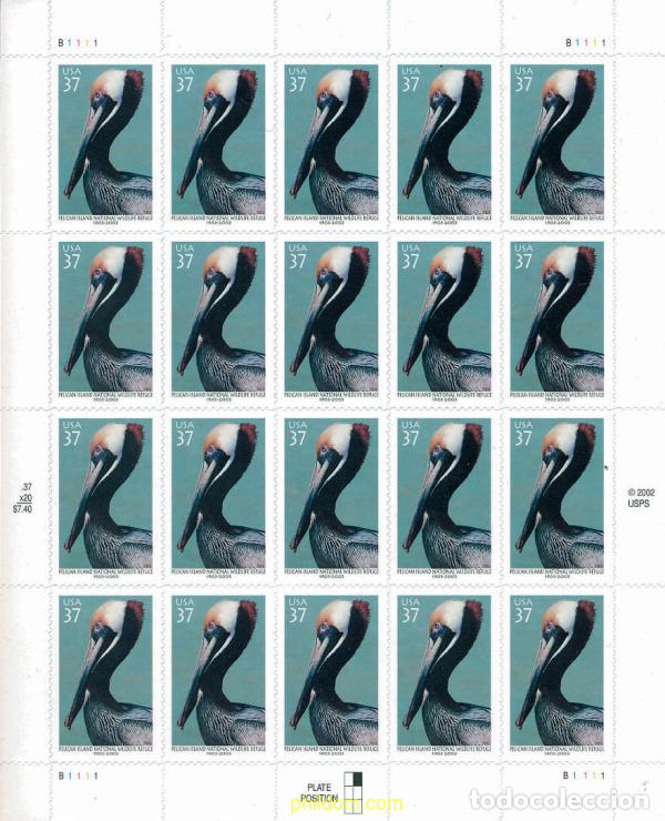 Sellos: 121473 MNH ESTADOS UNIDOS 2003 CENTENARIO DEL PELICAN ISLAND NATIONL WILDLIFE REFUGE