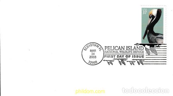 Sellos: 541844 MNH ESTADOS UNIDOS 2003 CENTENARIO DEL PELICAN ISLAND NATIONL WILDLIFE REFUGE