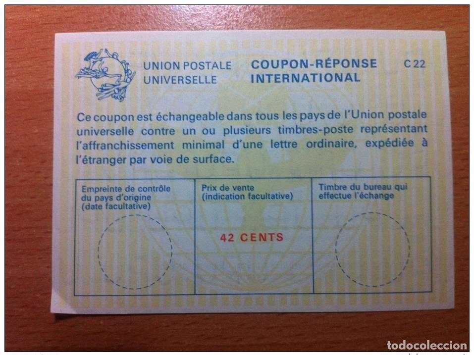 Sellos: Estados Unidos 42 cientos nueve UPU Uni&oacute;n Postal COUPON-ANSWER INTERNATIONAL C22 C 22