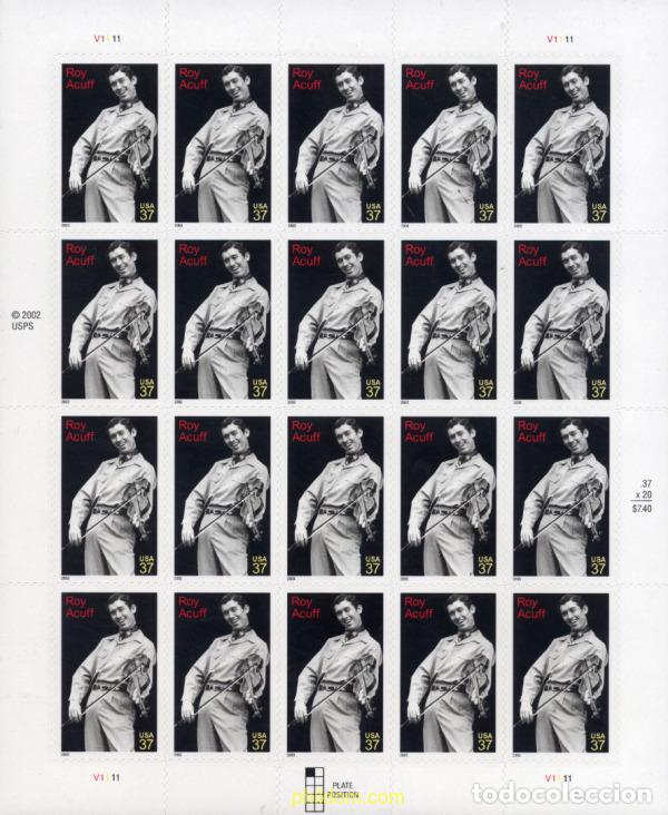 Sellos: 132226 MNH ESTADOS UNIDOS 2003 CENTENARIO DEL NACIMIENTO DE ROY ACUFF