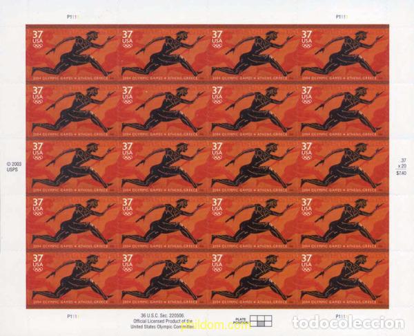 Sellos: 215416 MNH ESTADOS UNIDOS 2004 28 JUEGOS OLIMPICOS DE VERANO ATENAS 2004