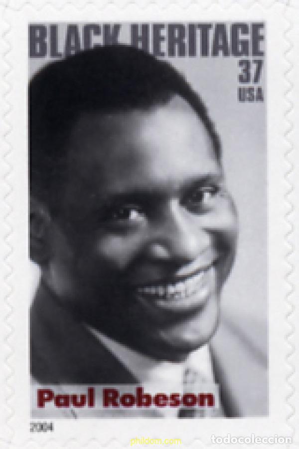 Sellos: 143181 MNH ESTADOS UNIDOS 2004 HOMENAJE A PAUL ROBESON