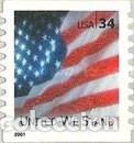 Sellos: ESTADOS UNIDOS, 2001 SW3612B ''Bandera-rollo: dent 10''./ Nuevos, sin fijasellos, MNH.