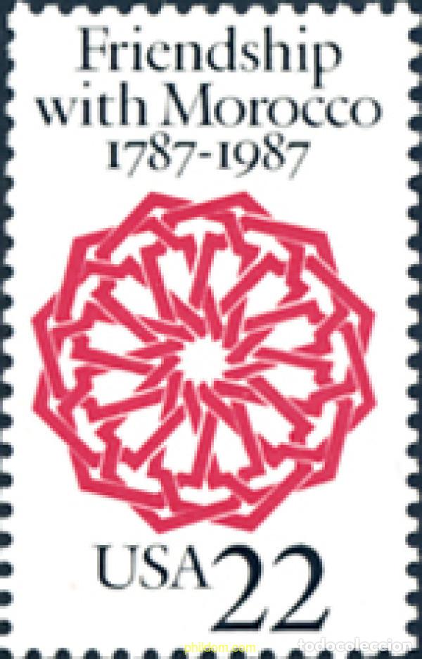 Sellos: 244088 MNH ESTADOS UNIDOS 1987 BICENTENARIO DE LAS RELACIONES CON MARRUECOS