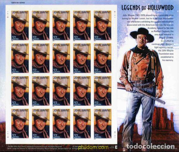Sellos: 148212 MNH ESTADOS UNIDOS 2004 HOMENAJE A JOHN WAYNE