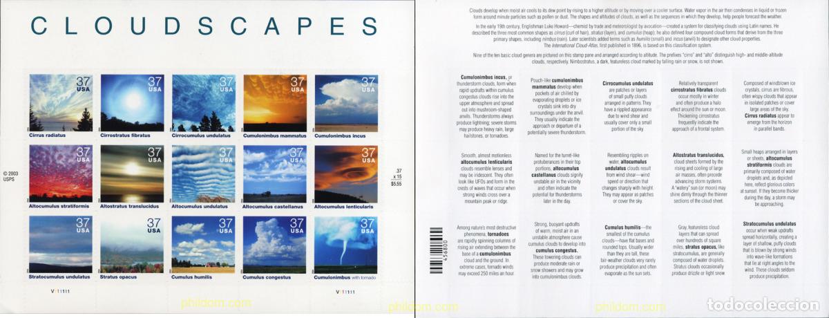 Sellos: 224789 MNH ESTADOS UNIDOS 2004 CLIMATOLOGIA
