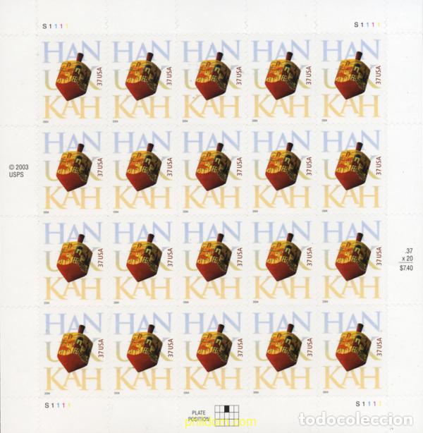 Sellos: 153883 MNH ESTADOS UNIDOS 2004 HANNUKKAH
