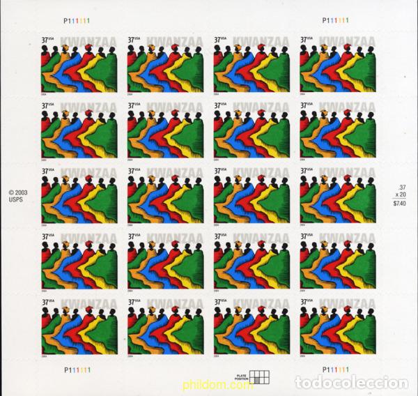 Sellos: 153885 MNH ESTADOS UNIDOS 2004 KWANZAA