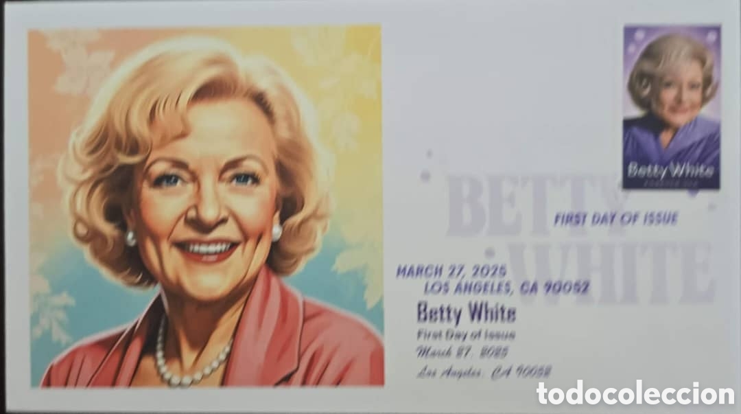 Sellos: CA)USA2025. Tribute to Betty White / Television icon.
