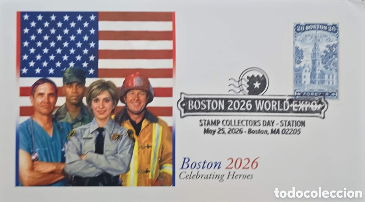 Sellos: CA) USA2026. Boston Philatelic World Exhibition 2026 / Tribute to Heroes.