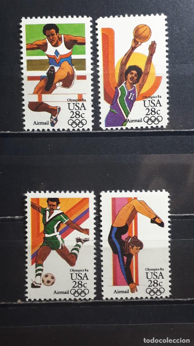 Sellos: ESTADOS UNIDOS. A&Ntilde;O 1984. **. Yvert A&eacute;reo 99/102