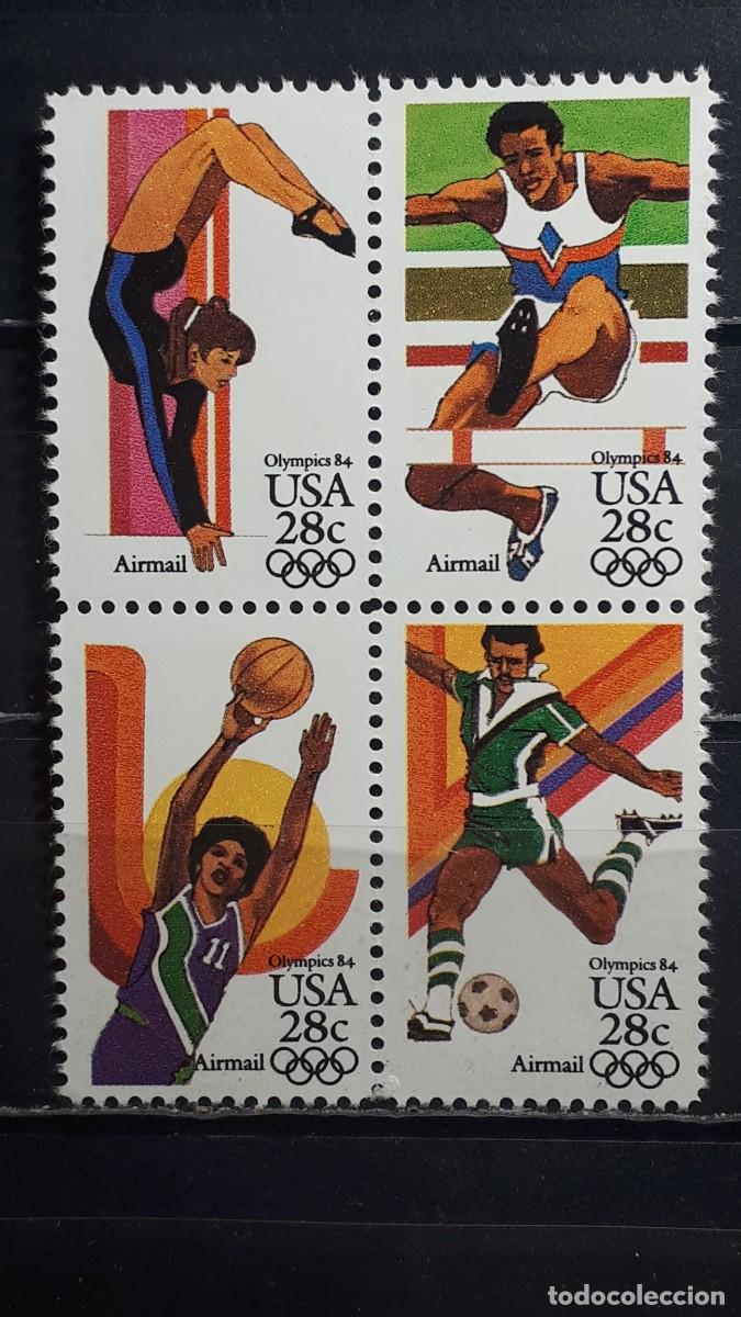 Sellos: ESTADOS UNIDOS. A&Ntilde;O 1983. **. Yvert A&eacute;reo 99/102