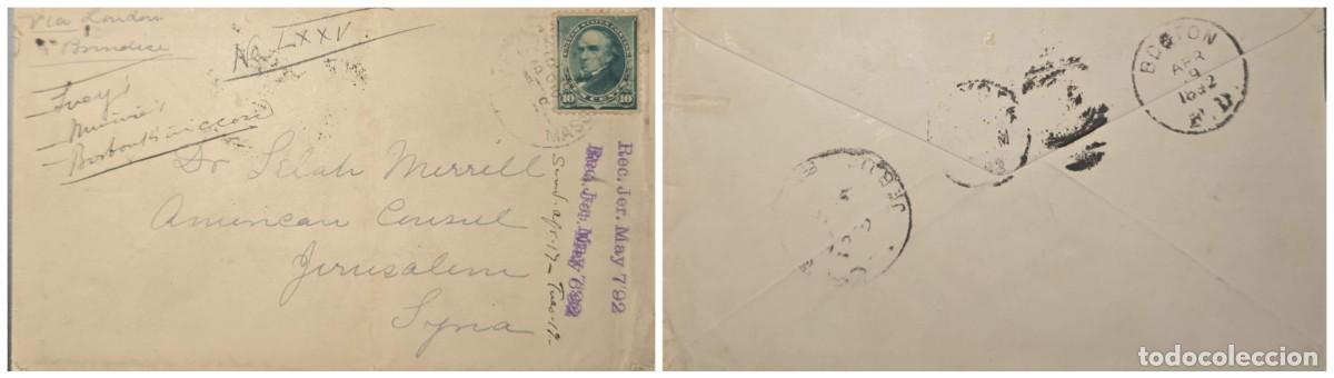 Sellos: O) 1892 UNITED STATES - USA, DANIEL WEBSTER 10c green, NO MANUSCRIPT AND HANDSTAMPS. REGULAR MARKIN