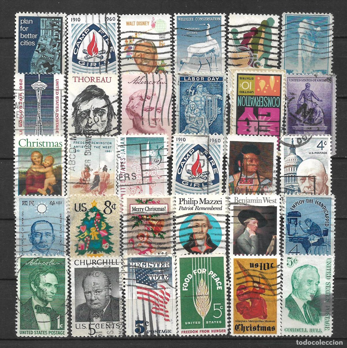 Sellos: estados unidos lote 30 sellos usado - 10/1