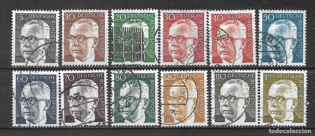 Sellos: alemania 1970 lote 12 sellos usado - 23/24