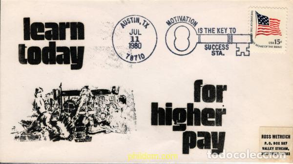 Sellos: 774179 MNH ESTADOS UNIDOS 1980 MOTIVATION IS THE KEY TO SUCESS STA-