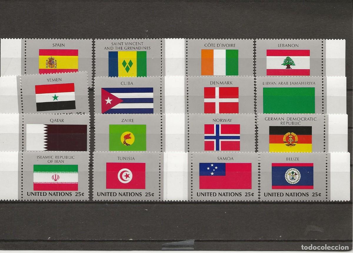 Sellos: NATIONS-UNIES - 1988 - DRAPEAUX DES ETATS MEMBRES