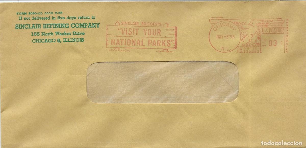Sellos: 1956. ESTADOS UNIDOS/USA. FRANQUEO MEC&Aacute;NICO/METER. VISITEN NUESTROS PARQUES NACIONALES. NATURALEZA.