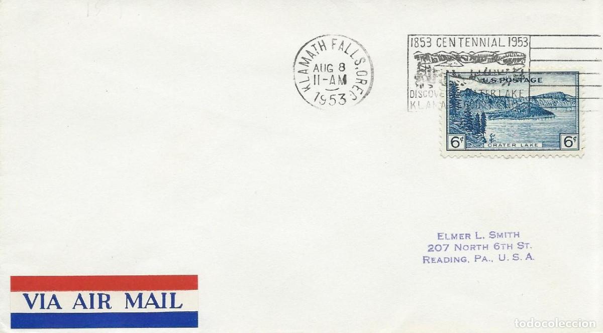 Sellos: 1953. ESTADOS UNIDOS/USA. RODILLO/SLOGAN. CENTENARIO DESCUBRIMIENTO CRATER LAKE. NATURALEZA.