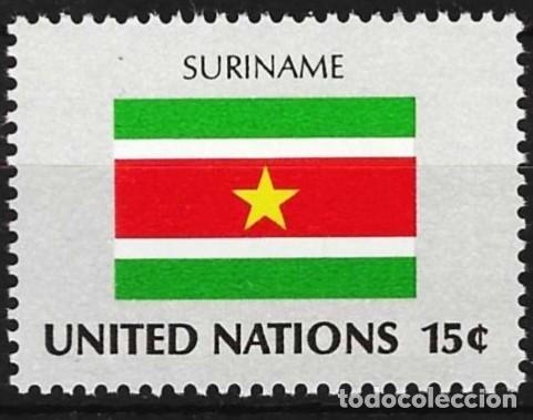 Sellos: Naciones Unidas (Nueva York) 1980 - Mi 353 - YT 321 - Bandera de Suriname - MNH**