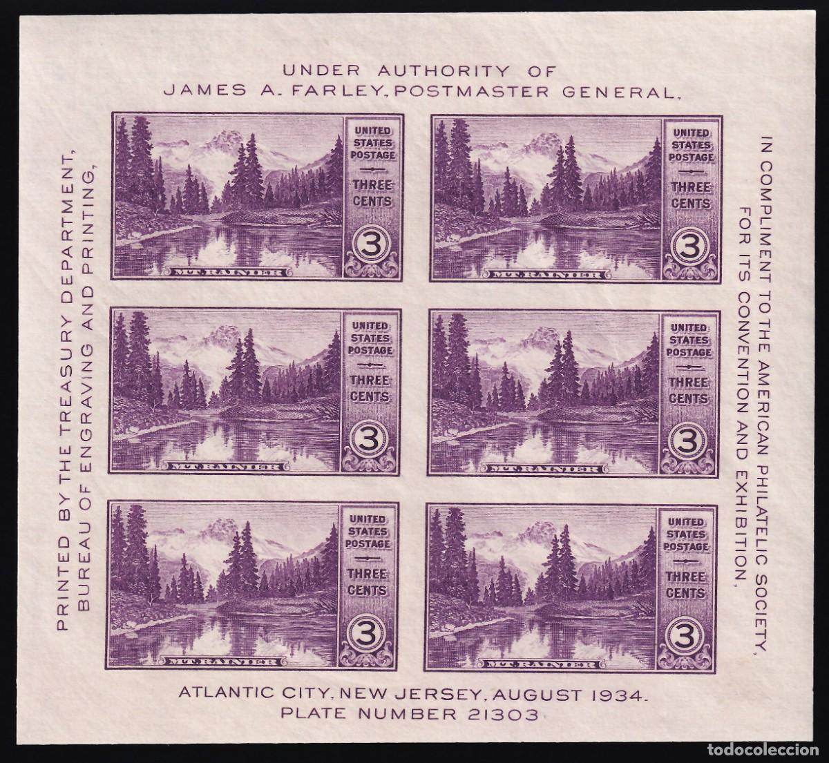 Sellos: Estados Unidos, 1934 Y&T. HB 5 /**/, [SIN FIJASELLOS]
