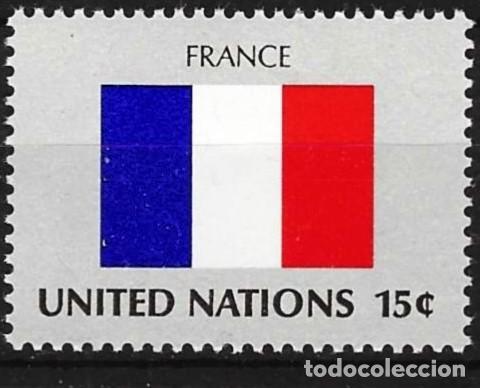 Sellos: Naciones Unidas (Nueva York) 1980 - Mi 357 - YT 325 - Bandera de Francia - MNH**