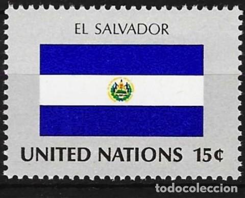Sellos: Naciones Unidas (Nueva York) 1980 - Mi 359 - YT 327 - Bandera del Salvador - MNH**