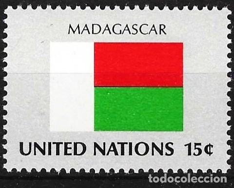 Sellos: Naciones Unidas (Nueva York) 1980 - Mi 360 - YT 328 - Bandera de Madagascar - MNH**