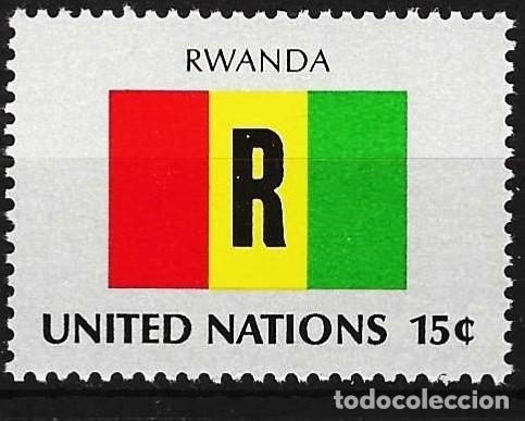 Sellos: Naciones Unidas (Nueva York) 1980 - Mi 362 - YT 330 - Bandera de Ruanda - MNH**