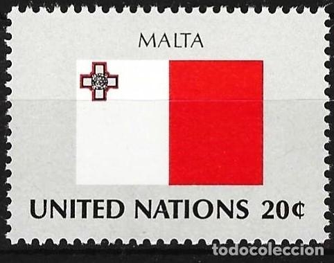 Sellos: Naciones Unidas (Nueva York) 1981 - Mi 377 - YT 345 - Bandera de Malta - MNH**