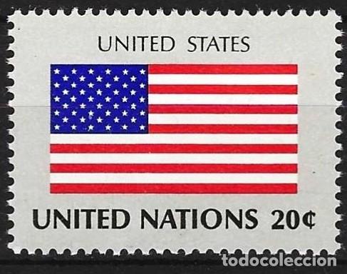 Sellos: Naciones Unidas (Nueva York) 1981 - Mi 385 - YT 353 - Bandera de USA - MNH**