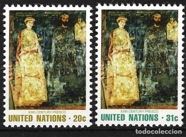 Sellos: Naciones Unidas (Nueva York) 1981 - Mi 369 y 370 - YT 337 y 338 - Arte - MNH**