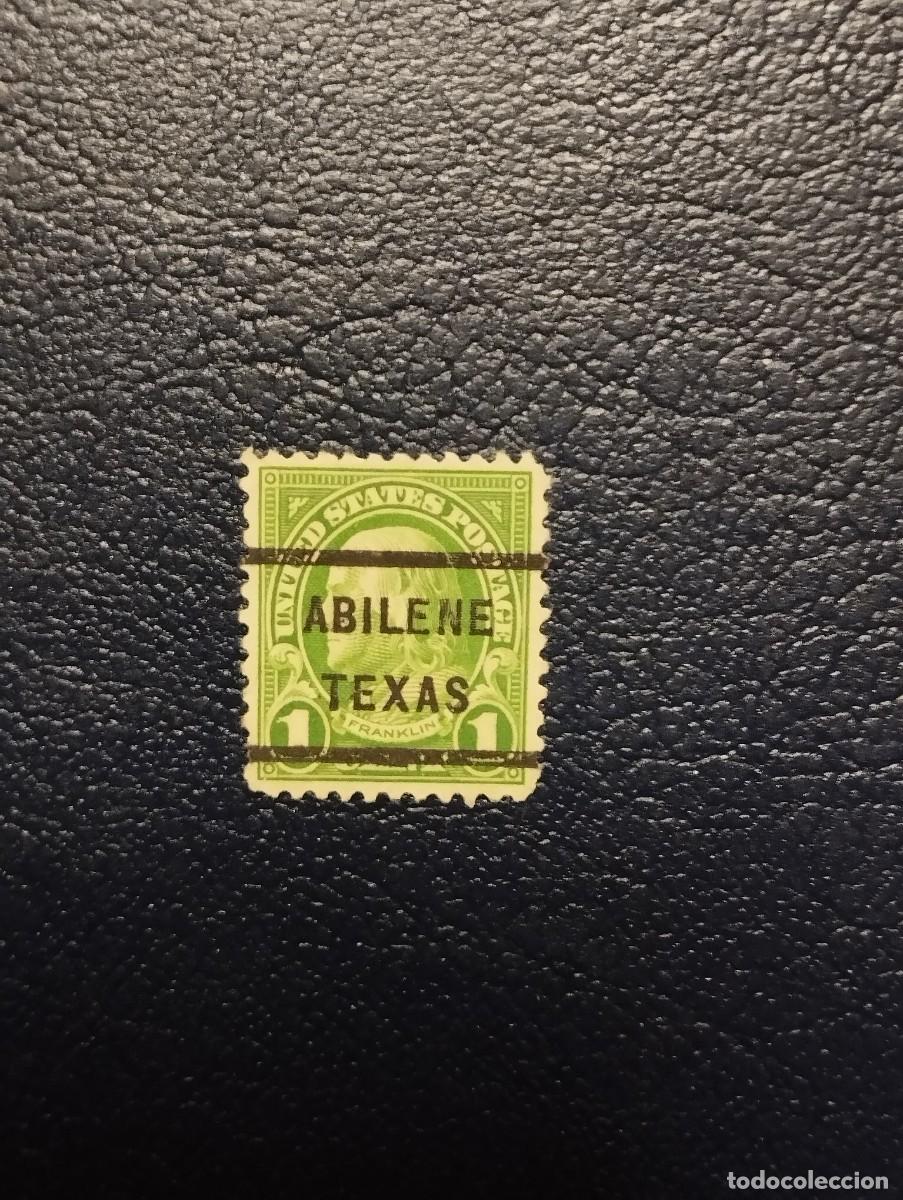 Sellos: 29.07/ Estados Unidos. Pre matasellado. Abilene/ Texas