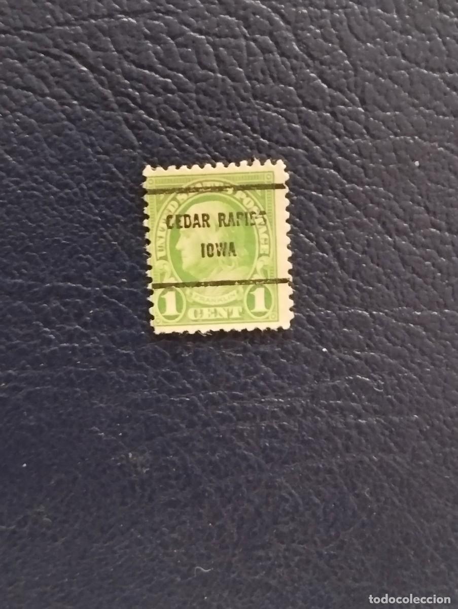 Sellos: 31.07/ Estados Unidos. Pre matasellado. Cedar Rapies/ Iowa