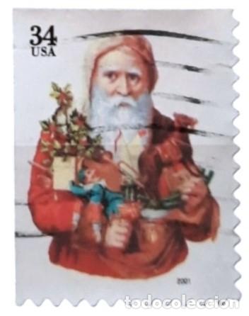 Sellos: ESTADOS UNIDOS 2001 Navidad. USADO.