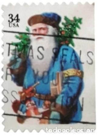 Sellos: ESTADOS UNIDOS 2001 Navidad. USADO.