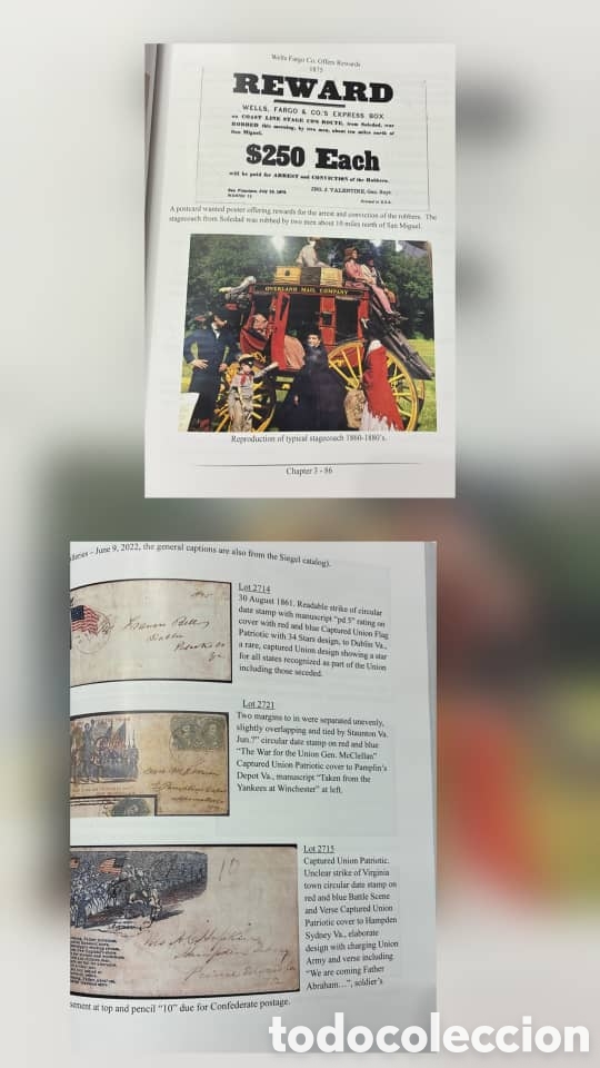 Sellos: CA)USA + 1861 + Civil War Covers + Auction catalog page showing early Union patriotic envelopes with