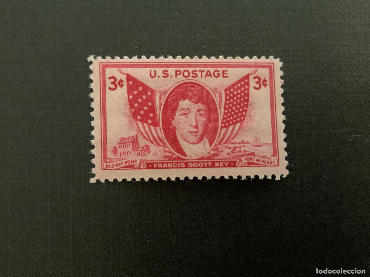 Sellos: ESTADOS UNIDOS N&ordm; YVERT 513*** A&Ntilde;O 1948. FRANCIS SCOTT KEY, AUTOR DEL HIMNO NACIONAL