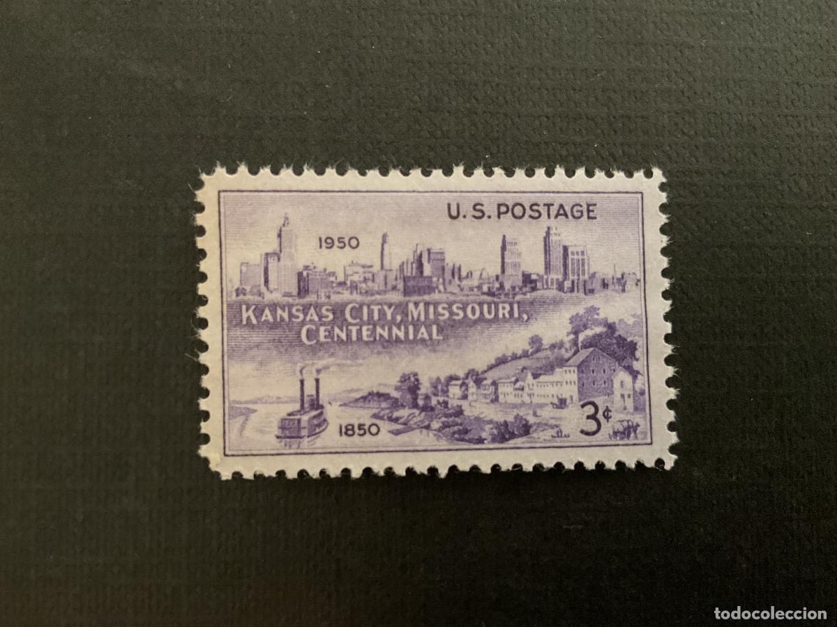 Sellos: ESTADOS UNIDOS N&ordm; YVERT 545*** A&Ntilde;O 1950. CENTENARIO FUNDACION DE KANSAS CITY