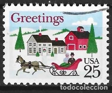 Sellos: Estados Unidos 1988 - Mi 2015 - YT 1838 - Navidad