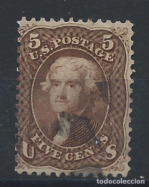 Sellos: &Eacute;tats-Unis N&deg;21 Obl (FU) 1861 - Pr&eacute;sident &rdquo;Jefferson&rdquo;