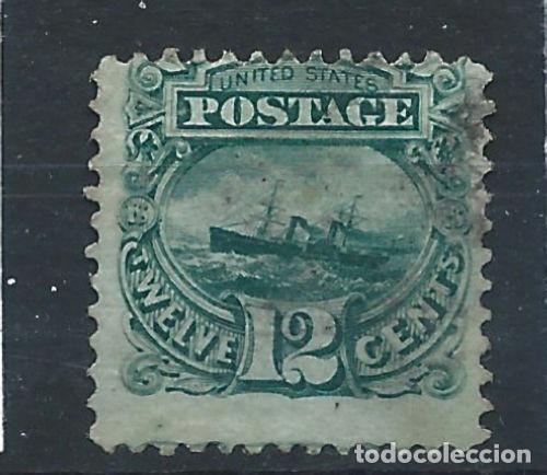 Sellos: &Eacute;tats-Unis N&deg;34 Obl (FU) 1869 - Navire