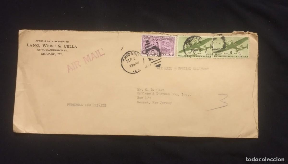 Sellos: TS) 1944 UNITED STATES, SPECIAL DELIVERY, AIRMAIL.
