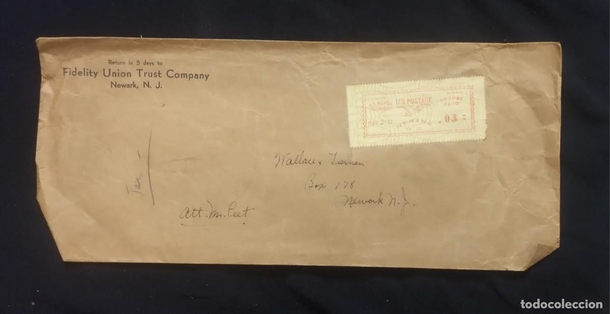 Selos: TS) CIRCA 1937 UNITED STATES, MECHANICAL POSTAGE MARK.