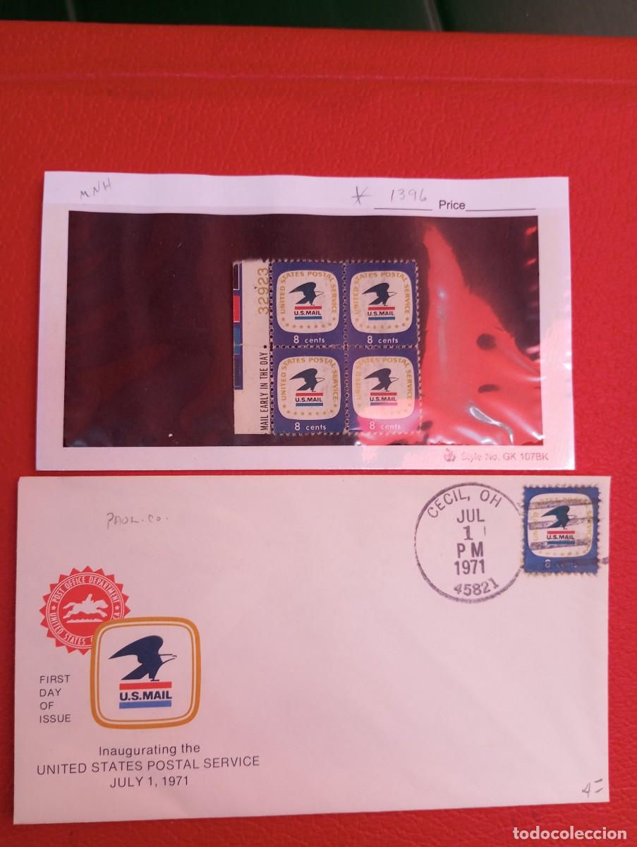 Sellos: ESTADOS UNIDOS, 1971 ,SOD ANIVERSARIO DEL CORREO POSTAL