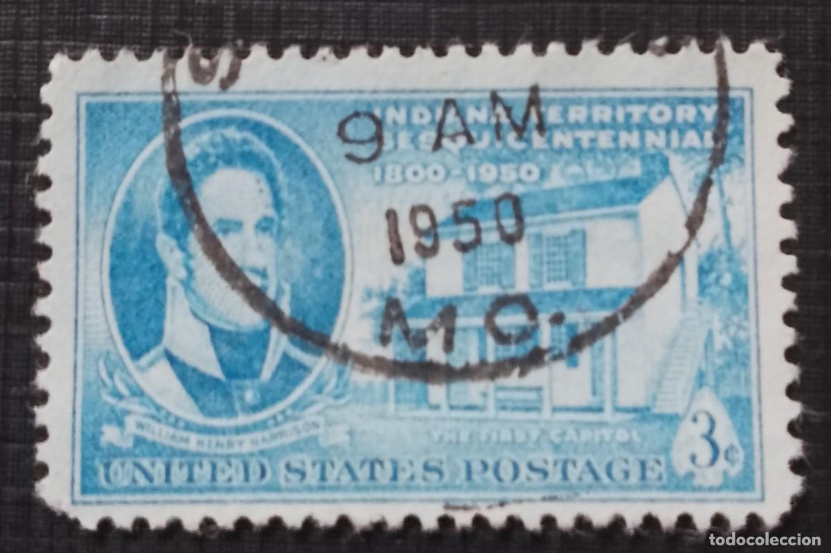Sellos: ESTADOS UNIDOS - 3 C - 1800.1950, EL PRIMER CAPITOLIO, WILLIAM HENRY HARRISON
