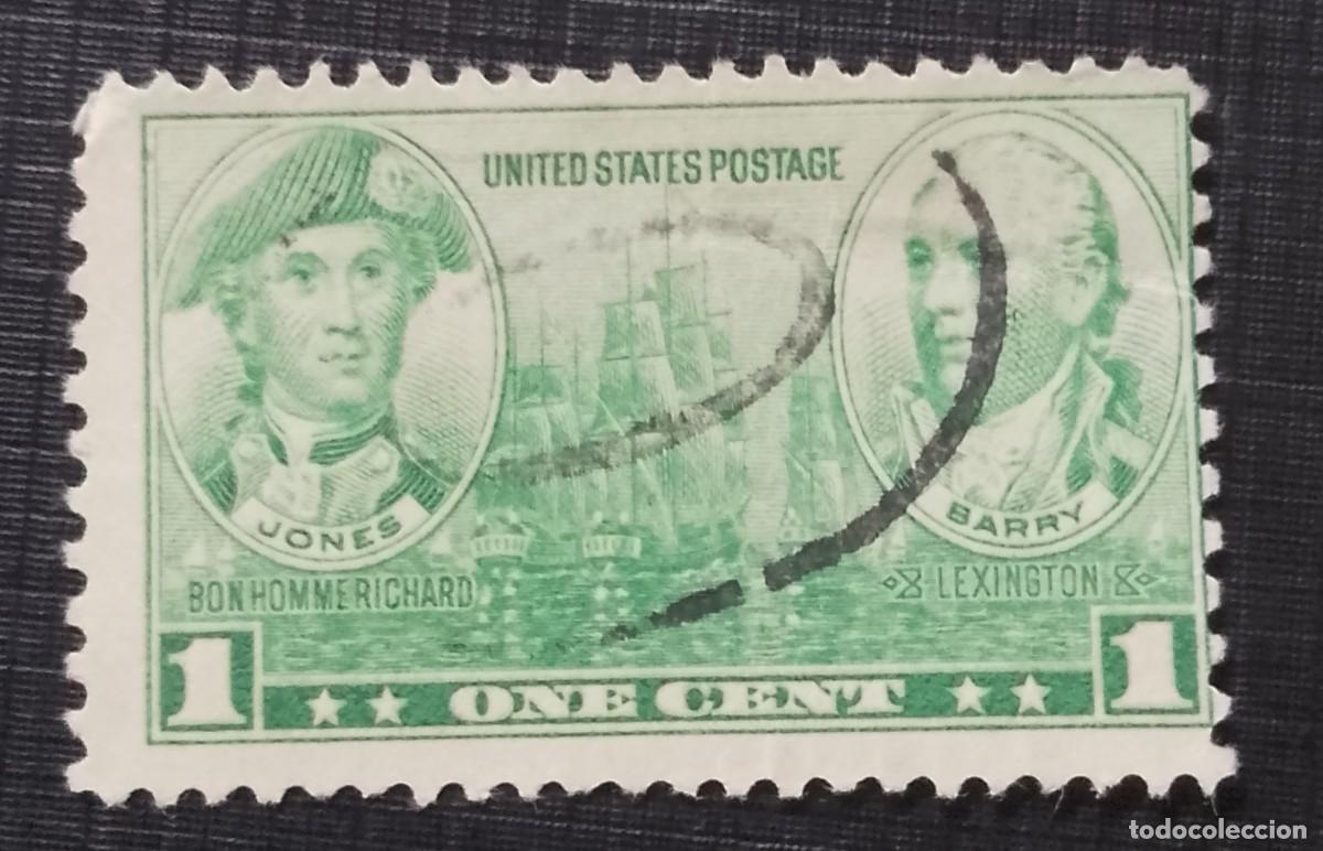 Sellos: ESTADOS UNIDOS - 1 CENT - A&Ntilde;O 1936 - CENTENARIO DE JONES Y BARRY