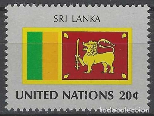 Sellos: NACIONES UNIDAS NUEVA YORK 1981 - BANDERAS, SRI LANKA - MNH**
