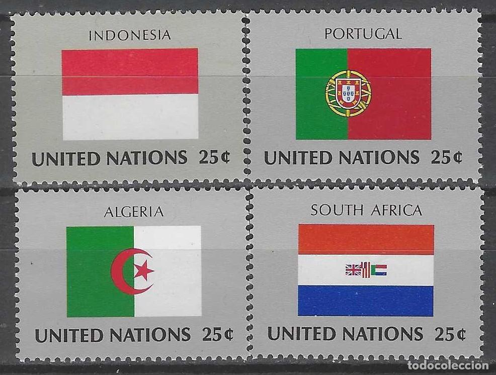 Sellos: NACIONES UNIDAS NUEVA YORK 1989 - BANDERAS, S.COMPLETA - MSG