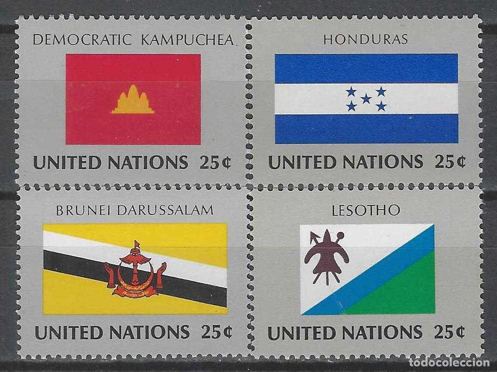 Sellos: NACIONES UNIDAS NUEVA YORK 1989 - BANDERAS, S.COMPLETA - MSG